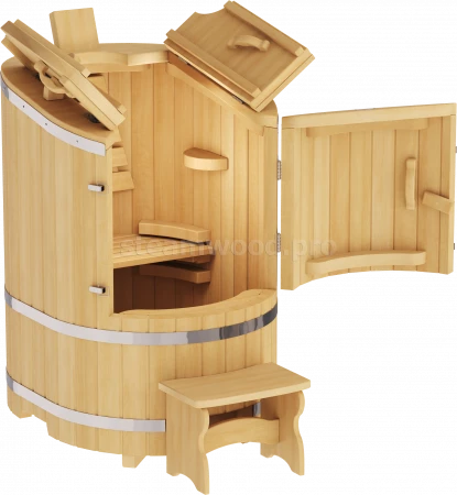 Кедровая фитобочка овальная Профессиональная со скосом